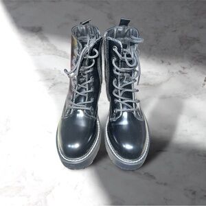 Madden Girl Black Lace-Up Women's Boots